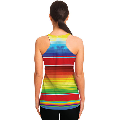 Cinco De Mayo Mexican Pattern Print Women's Racerback Tank Top