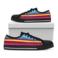 Cinco De Mayo Mexican Stripe Print Black Low Top Sneakers