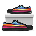 Cinco De Mayo Mexican Stripe Print Black Low Top Shoes