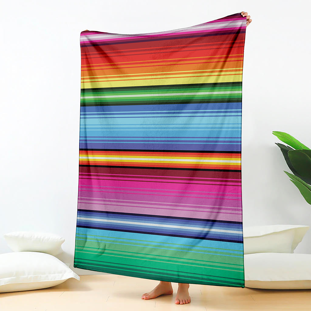 Cinco De Mayo Mexican Stripe Print Blanket