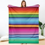 Cinco De Mayo Mexican Stripe Print Blanket