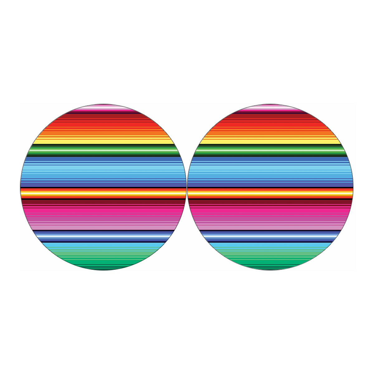 Cinco De Mayo Mexican Stripe Print Car Coasters