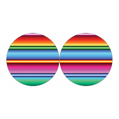 Cinco De Mayo Mexican Stripe Print Car Coasters