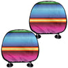 Cinco De Mayo Mexican Stripe Print Car Headrest Covers