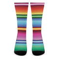 Cinco De Mayo Mexican Stripe Print Crew Socks