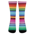 Cinco De Mayo Mexican Stripe Print Crew Socks