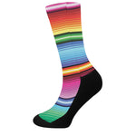 Cinco De Mayo Mexican Stripe Print Crew Socks