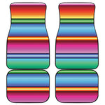 Cinco De Mayo Mexican Stripe Print Front and Back Car Floor Mats