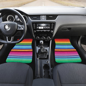 Cinco De Mayo Mexican Stripe Print Front and Back Car Floor Mats