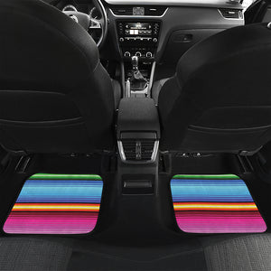 Cinco De Mayo Mexican Stripe Print Front and Back Car Floor Mats