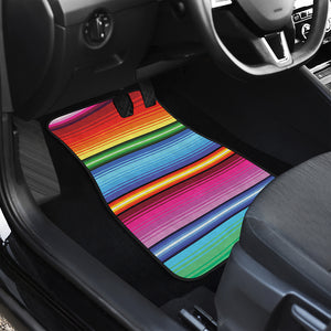 Cinco De Mayo Mexican Stripe Print Front and Back Car Floor Mats