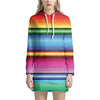 Cinco De Mayo Mexican Stripe Print Hoodie Dress