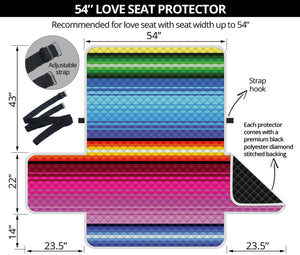 Cinco De Mayo Mexican Stripe Print Loveseat Protector