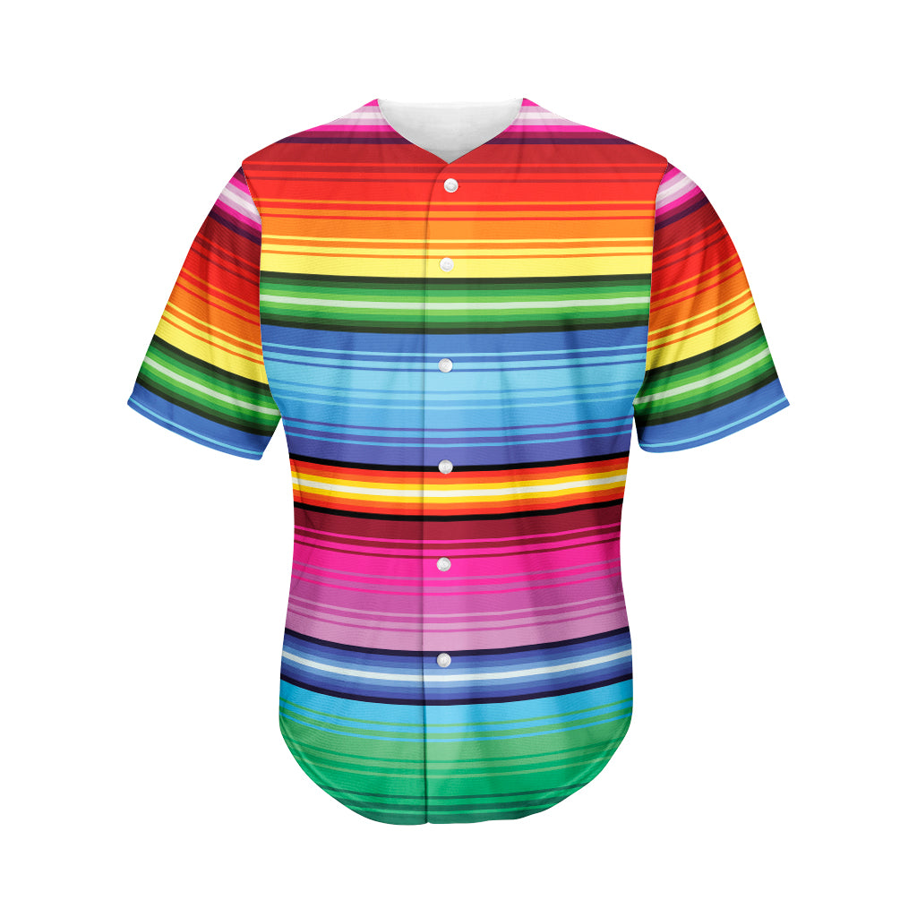 Cinco De Mayo Mexican Stripe Print Men's Baseball Jersey