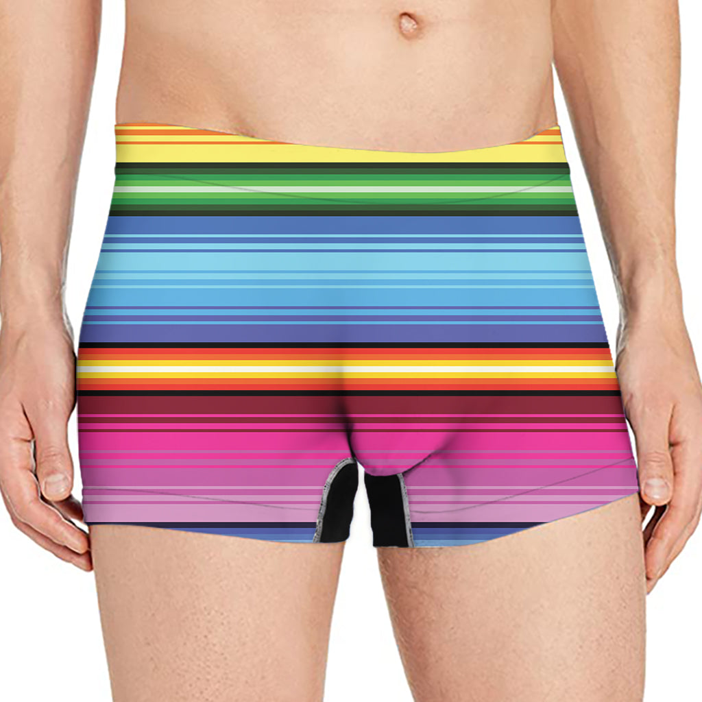 Cinco De Mayo Mexican Stripe Print Men's Boxer Briefs