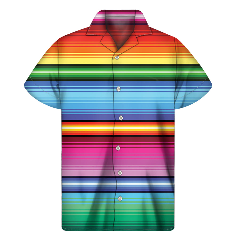 Cinco De Mayo Mexican Stripe Print Men's Short Sleeve Shirt