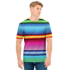 Cinco De Mayo Mexican Stripe Print Men's T-Shirt