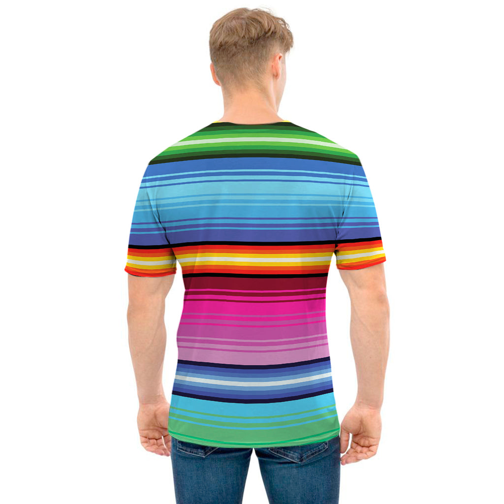 Cinco De Mayo Mexican Stripe Print Men's T-Shirt