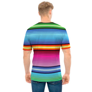 Cinco De Mayo Mexican Stripe Print Men's T-Shirt