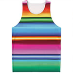 Cinco De Mayo Mexican Stripe Print Men's Tank Top