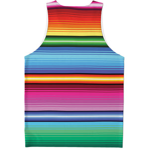 Cinco De Mayo Mexican Stripe Print Men's Tank Top