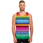 Cinco De Mayo Mexican Stripe Print Men's Tank Top