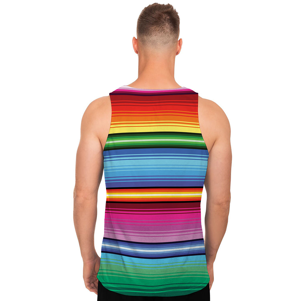 Cinco De Mayo Mexican Stripe Print Men's Tank Top