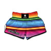 Cinco De Mayo Mexican Stripe Print Muay Thai Boxing Shorts