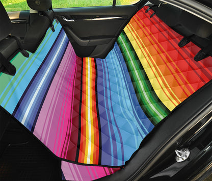 Cinco De Mayo Mexican Stripe Print Pet Car Back Seat Cover
