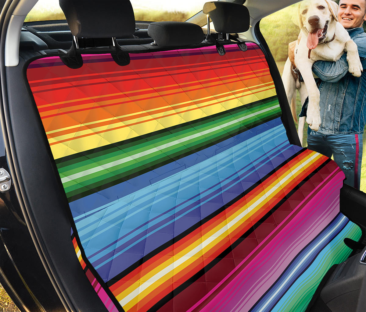 Cinco De Mayo Mexican Stripe Print Pet Car Back Seat Cover