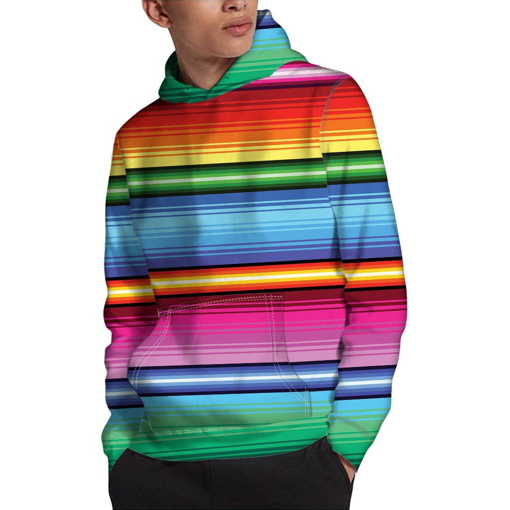 Cinco De Mayo Mexican Stripe Print Pullover Hoodie