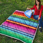 Cinco De Mayo Mexican Stripe Print Quilt