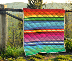 Cinco De Mayo Mexican Stripe Print Quilt