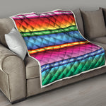 Cinco De Mayo Mexican Stripe Print Quilt