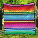 Cinco De Mayo Mexican Stripe Print Quilt