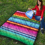 Cinco De Mayo Mexican Stripe Print Quilt