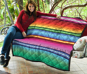 Cinco De Mayo Mexican Stripe Print Quilt