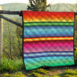 Cinco De Mayo Mexican Stripe Print Quilt