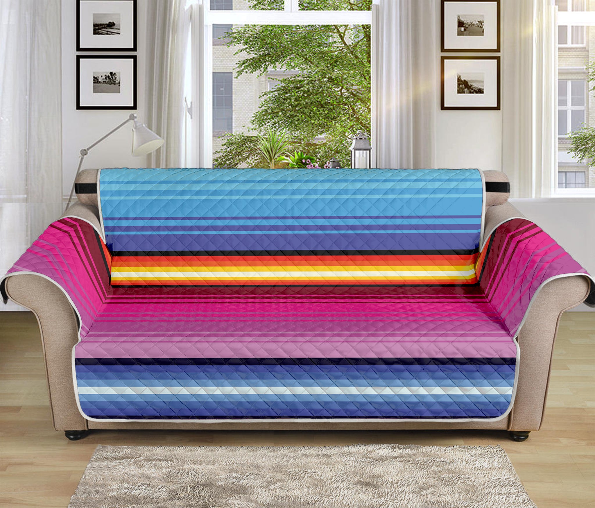 Cinco De Mayo Mexican Stripe Print Sofa Protector