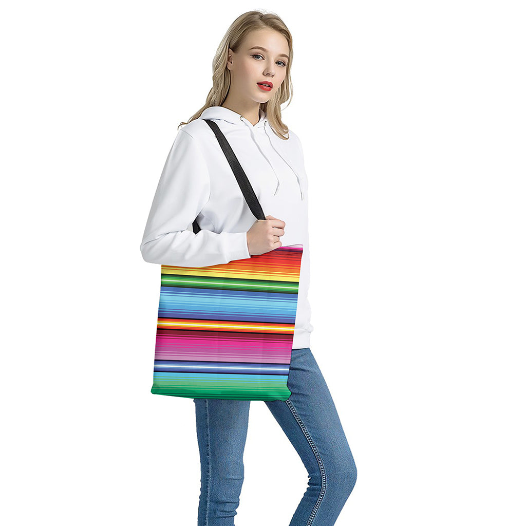 Cinco De Mayo Mexican Stripe Print Tote Bag