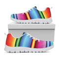 Cinco De Mayo Mexican Stripe Print White Running Shoes