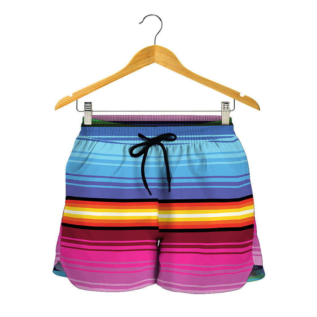 Cinco De Mayo Mexican Stripe Print Women's Shorts