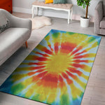 Circle Tie Dye Print Area Rug