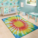Circle Tie Dye Print Area Rug