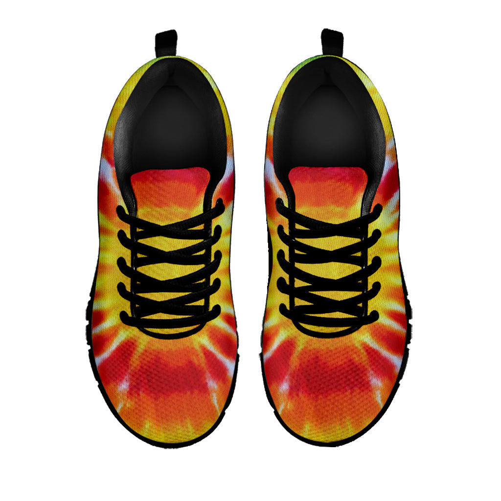 Circle Tie Dye Print Black Sneakers