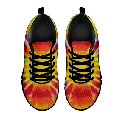 Circle Tie Dye Print Black Sneakers