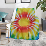 Circle Tie Dye Print Blanket