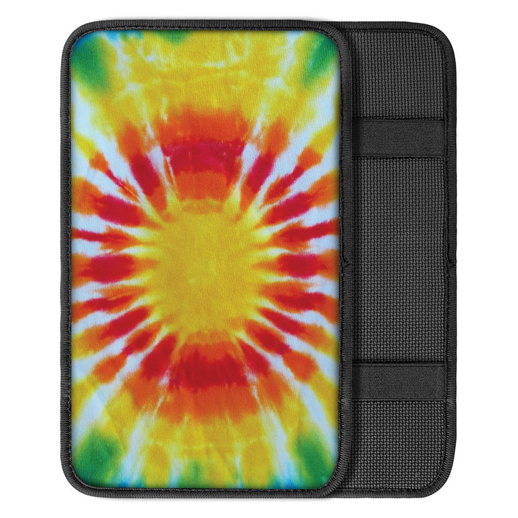 Circle Tie Dye Print Car Center Console Cover