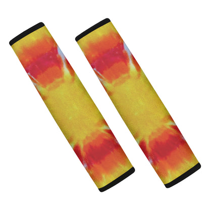 Circle Tie Dye Print Car Seat Belt Covers