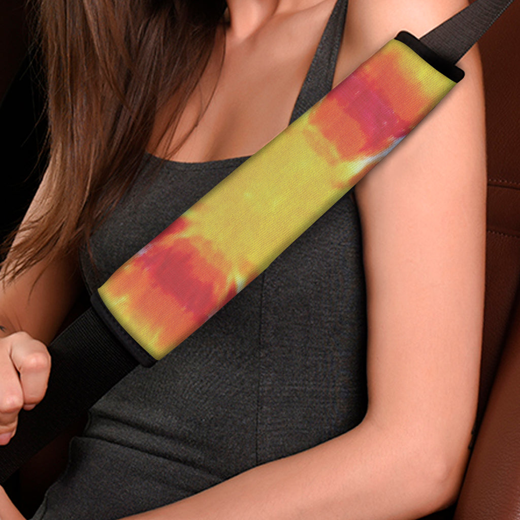 Circle Tie Dye Print Car Seat Belt Covers